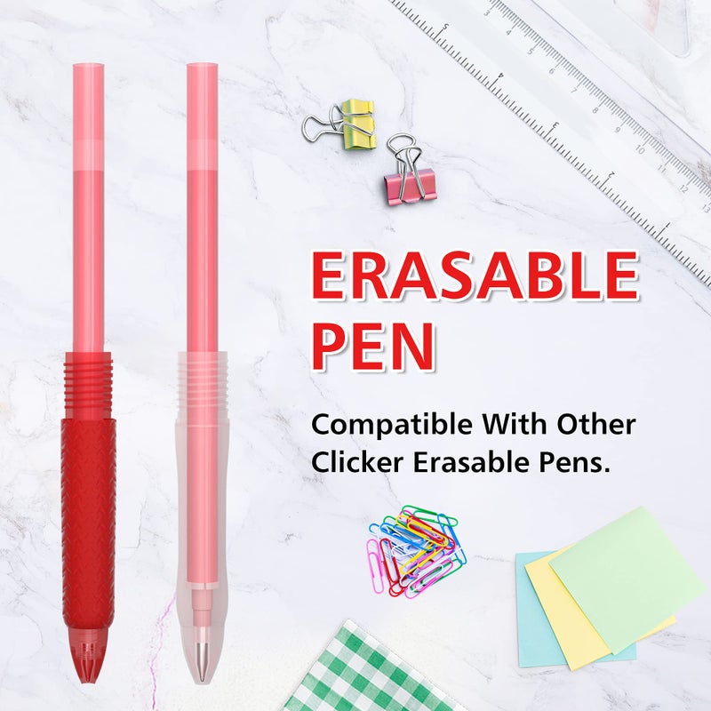 Vanstek 12 Red Erasable Gel Pen Refills, Gel Ink Refills Compatible with Erasable Pens, Fine Point 0.7 mm, Perfect for Writing Planner & Crossword Puzzles - Image 5
